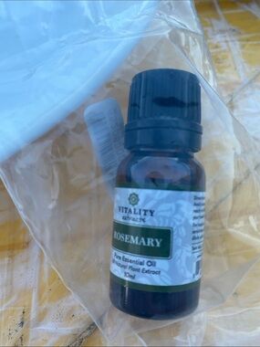 Vitality Rosemary Essential Oil - Amber Bottle with Green Label